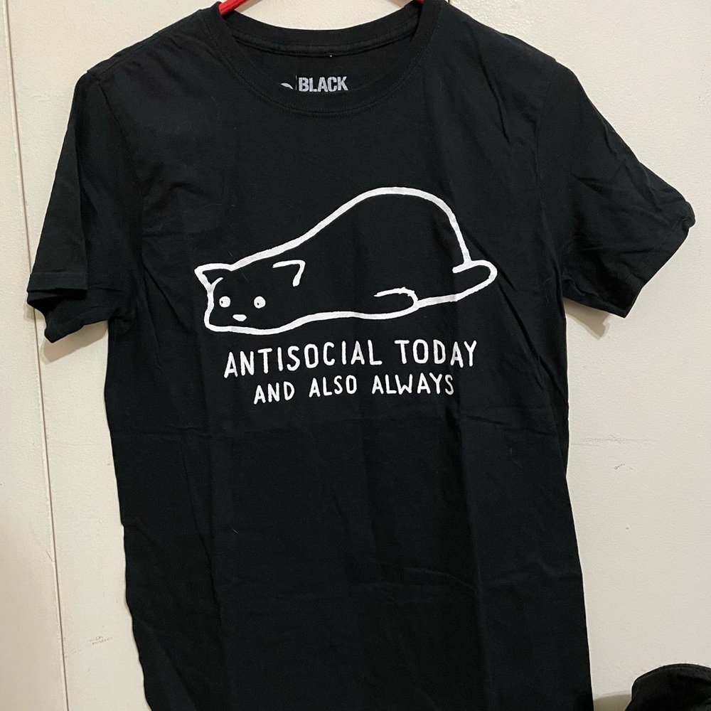 🤝 Black Matter Antisocial Cat T-Shirt 🤝